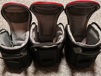 Pevné hard obaly na objektiv na pásek do batohu, 3ks, nové M