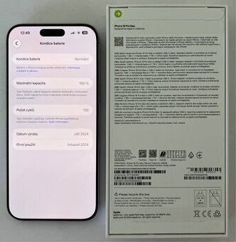 iPhone 16 Pro Max 256GB - Natural Titanium. Stav nového