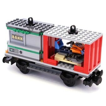 LEGO vlak novy vagon s kontejnery ze setu 60198
