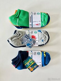 Balení 5 párů ponožek - nové, vel. 23-26 a 27-30