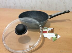 Pánev TESCOMA PREMIUM Stone + Skleněná poklice UNICOVER