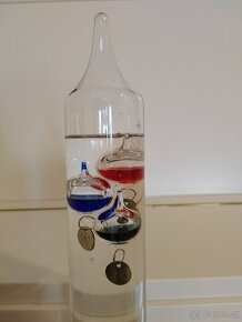 Teploměr Galileův skleněná dekorace