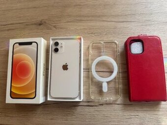 Prodám bílý iPhone 12 mini 64GB - top stav