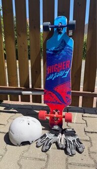 Longboard Street Surfing Freeride, helma, rukavice