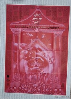 Originální plakát ZLATY SLAVIK 1972 - LUCERNA 29. LEDNA 1973