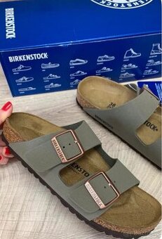 Birkenstock pantofle dámské khaki 38