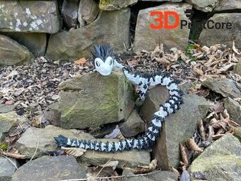 Flexi Big Crystal Dragon – pohyblivý model černí