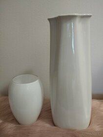 2 x bile vazy (keramika a sklo) - 1