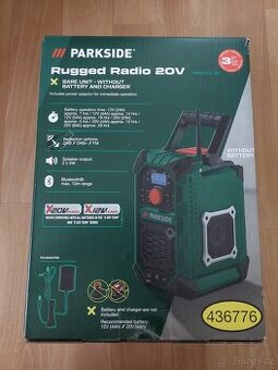 Nové AKU stavební rádio Parkside PBRA 20-Li B2 - 1