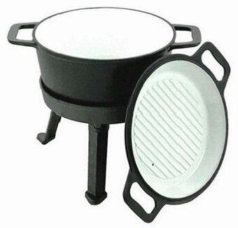 Myslivecky litinový 15L kotlík na pečení dušení grilování