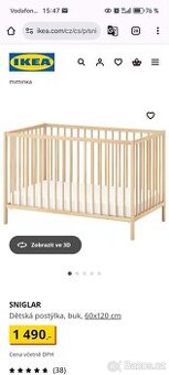 Postýlka ikea Sniglar