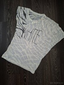 Bile tricko tunika Replay white seal XS