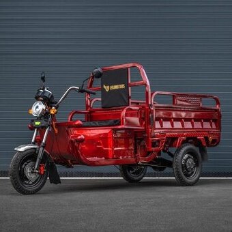 Pracovní elektro tříkolka, Leramotors, 1000W, červená