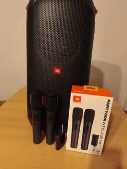 JBL PARTYBOX 110 + 2x JBL bezdrátový mikrofon