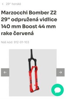 Vidlice Marzocchi Bomber Z2 29" – 140 mm, Boost, 44 mm rake