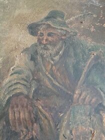 Obraz žebráka olej - Jan Karel Janovský
