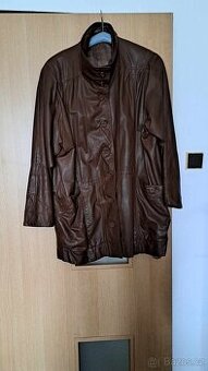 Dámský  3/4teční kožený kabát