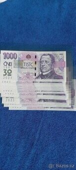 1000 Kč s přítiskem, kompletní sada série M01-M24
