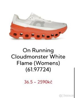 On Running Cloudmonster – White Flame (dámské)