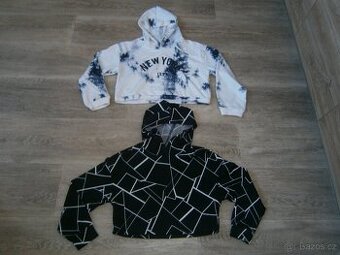 2x crop top mikina vel. 146