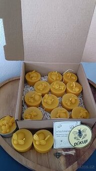 Bezobalové čajové svíčky z domácího včelího vosku