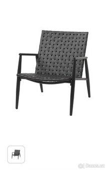 Zahradní křeslo EDDERUP JYSK černé - NOVÉ