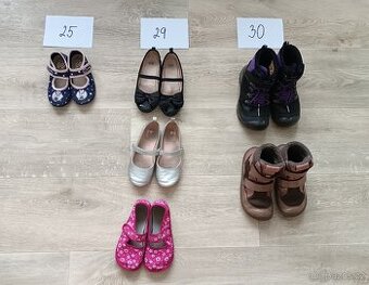 Dívčí boty balerínky a zimní vel. 25, 29, 30