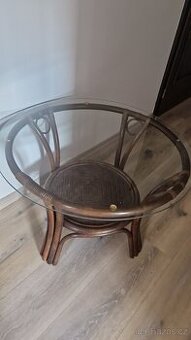 Ratanová kresla 4 ks a stul