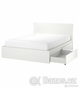 IKEA Malm rám postele, 4 úložné díly, rošt Lönset, 180x200 c