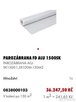 Parotěsná alu folie-celolepící