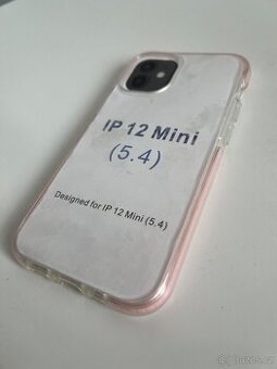 Obal na iPhone 12 mini světle růžový - průhledný
