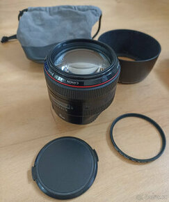 CANON EF 85 mm 1.2 II L USM + filtr UV Hoya Pro1