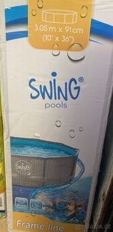 Bazén Swing Ratan světlý 3,05x0,91m,pevný rám
