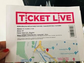 Prodám 2x vstupenky Boris Brejcha BRNO 24/10