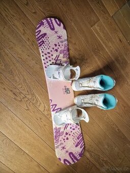 Snowboard 120 + boty 37