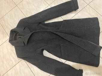 Kasmirovy vlneny kabat sedy cerny 38 damsky