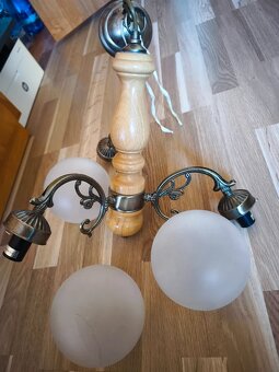 Lustr, stropní svítidlo masiv dřevo