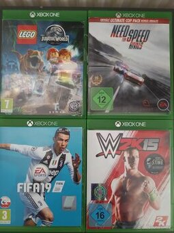 Hry na XBOX ONE-Need For Speed Rivals,FIFA19,2K15, Lego Jura