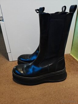 Kožené kotníkové boty Calvin Klein - 1