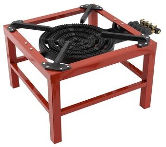 Masivní velký plynový litinový hořák vařič 4 hořáky 20,8kW