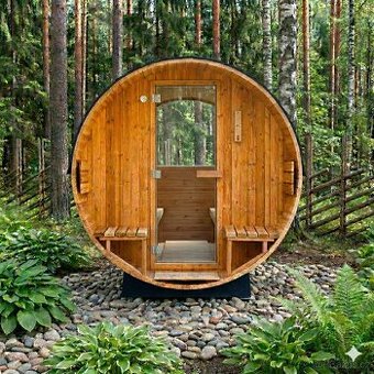 Sudová finská sauna thermowood 300, 1/2 okno zadní