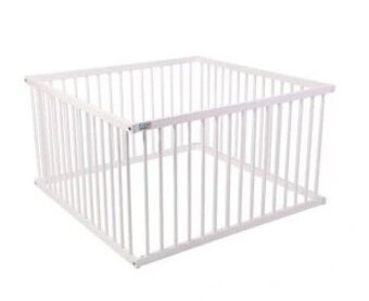 Nová bílá dřevěná ohrádka 150x150