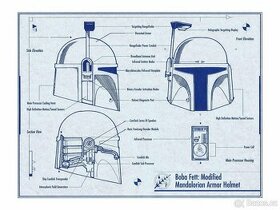 Obraz Star Wars Boba Fett helmet