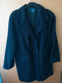 Tmavě modrý flaušový kabát - 1