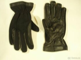 Prodám pánské jezdecké rukavice textil+kůže černé XXL