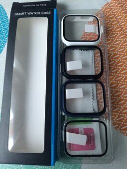 4x ochranné sklo, kryt na Apple Watch Series 7/Series 8