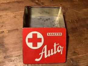 Retro plechová krabice autolékárničky