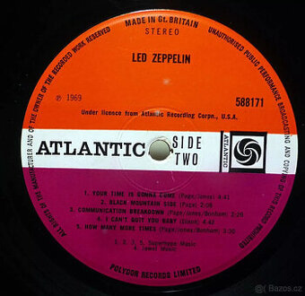 Led Zeppelin 1 I 588171 1. UK 1969 Superhype tyrkysová nekor