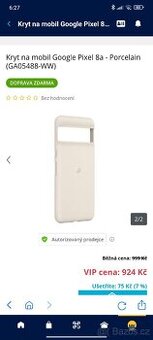 Kryt na mobil Google Pixel 8a - Porcelain (GA05488-WW)