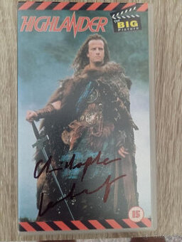 Christopher Lambert podpis VHS Highlander
